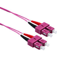 Excel Enbeam OM4 Fibre Optic Patch Lead SC-SC Multimode 50/125 DX LS0H Violet 3 m