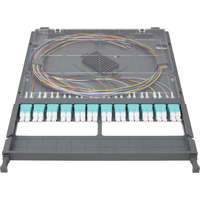 Excel Enbeam High Density 12 Port 24 Fibre LC OM3 Cassette Loaded with Duplex Adaptors & Pigtails