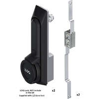 DCR Rack 1/2 Eurocylinder Dirak Lock Kit 2 iLOQ Handles Standard Keys