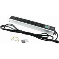 Excel 8 Way Horizontal PDU 8x C13 Socket Passive 10A C14 Plug Switched