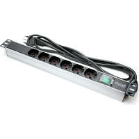 Excel 6 Way Horiz PDU 6x ITN Socket Passive 16A ITN Plug Switched