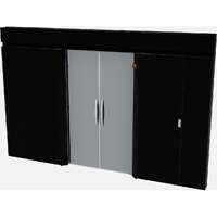 Elevate Aisle Containment Manual (Double Row) Sliding Door 52U Racks 1000 Deep Black