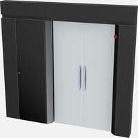 Elevate Aisle Containment Manual (Single Row Left Hand) Sliding Door 52U Racks 1000 Deep Black