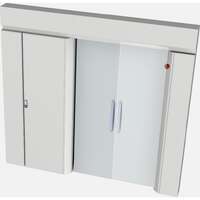 Elevate Aisle Containment Manual (Single Row Left Hand) Sliding Door 52U Racks 1000 Deep White