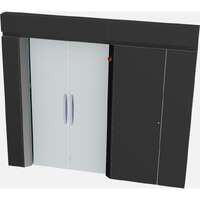 Elevate Aisle Containment Manual (Single Row Right Hand) Sliding Door 52U Racks 1000 Deep Black
