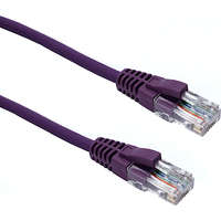 Excel Cat5e Patch Lead U/UTP Unshielded LSOH Blade Booted 0.3 m Violet (10-Pack)