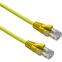 Excel Cat5e Patch Lead U/UTP Unshielded LSOH Blade Booted 0.3 m Yellow (10-Pack)