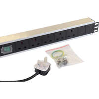 Excel 5 Way Horizontal PDU 5x UK Socket Passive 13A UK Plug Switched