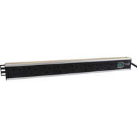 Excel 8 Way Vertical PDU 8x UK Socket Passive 16A IEC 60309 Plug Switched