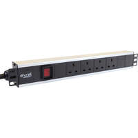 Excel 4 Way Horizontal PDU 4x UK Socket Passive 32A IEC 60309 Plug LED