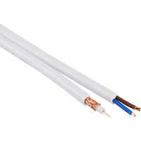 Excel URM70 Coaxial Cable Plus 2 Core 75 Ohm - White - 100m Reel