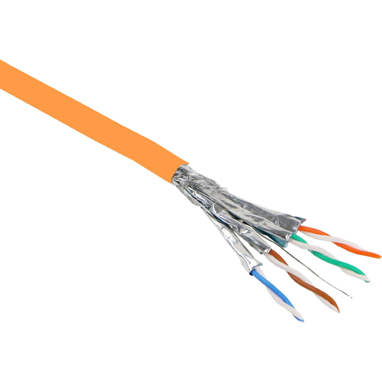Câble Excel de catégorie 6A S FTP Dca LS0H, bobine de 500m - Orange