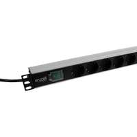 Excel 8 Way Vertical PDU 8x Schuko Socket Passive 16A Schuko Plug Switched