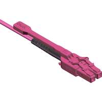 Excel Enbeam OM4 Fibre Optic Patch Lead Pull Tab LC-LC Multimode 50/125 DX LS0H Violet 1 m