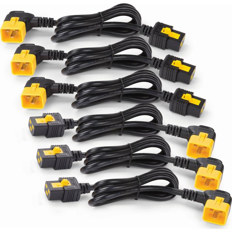 AP8716R - Power Cord Kit (6 ea), Locking, C19 to C20 (90 Degree), 1.8m