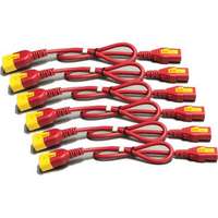 APC Power Cord Kit (x6) Locking C13 tO C14 0.6m Red