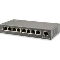 LevelOne 9 Port Fast Ethernet PoE Switch 802.3at/af PoE 120 W