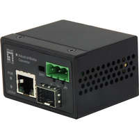 RJ45 to SFP Fast Ethernet Industrial Media Converter, -40&deg;C to 75&deg;C