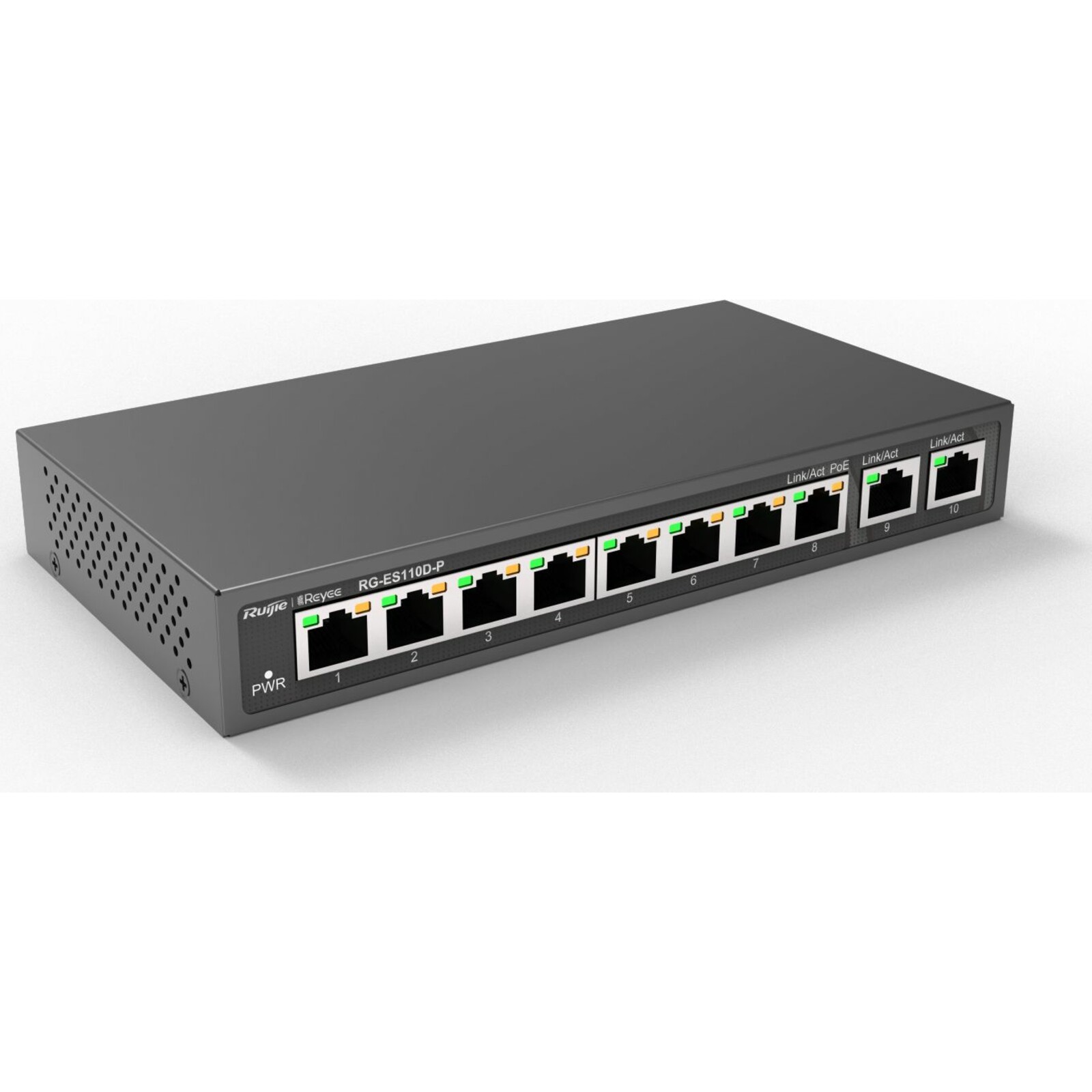 RG-ES110D-P - Reyee 8 Port 100 Mbps Unmanaged Desktop Switch 2x 1GE 8x ...