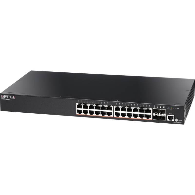 ECS2100-28PP UK - 24 Port PoE+ (ext up to 740W) Gigabit Web Smart ...