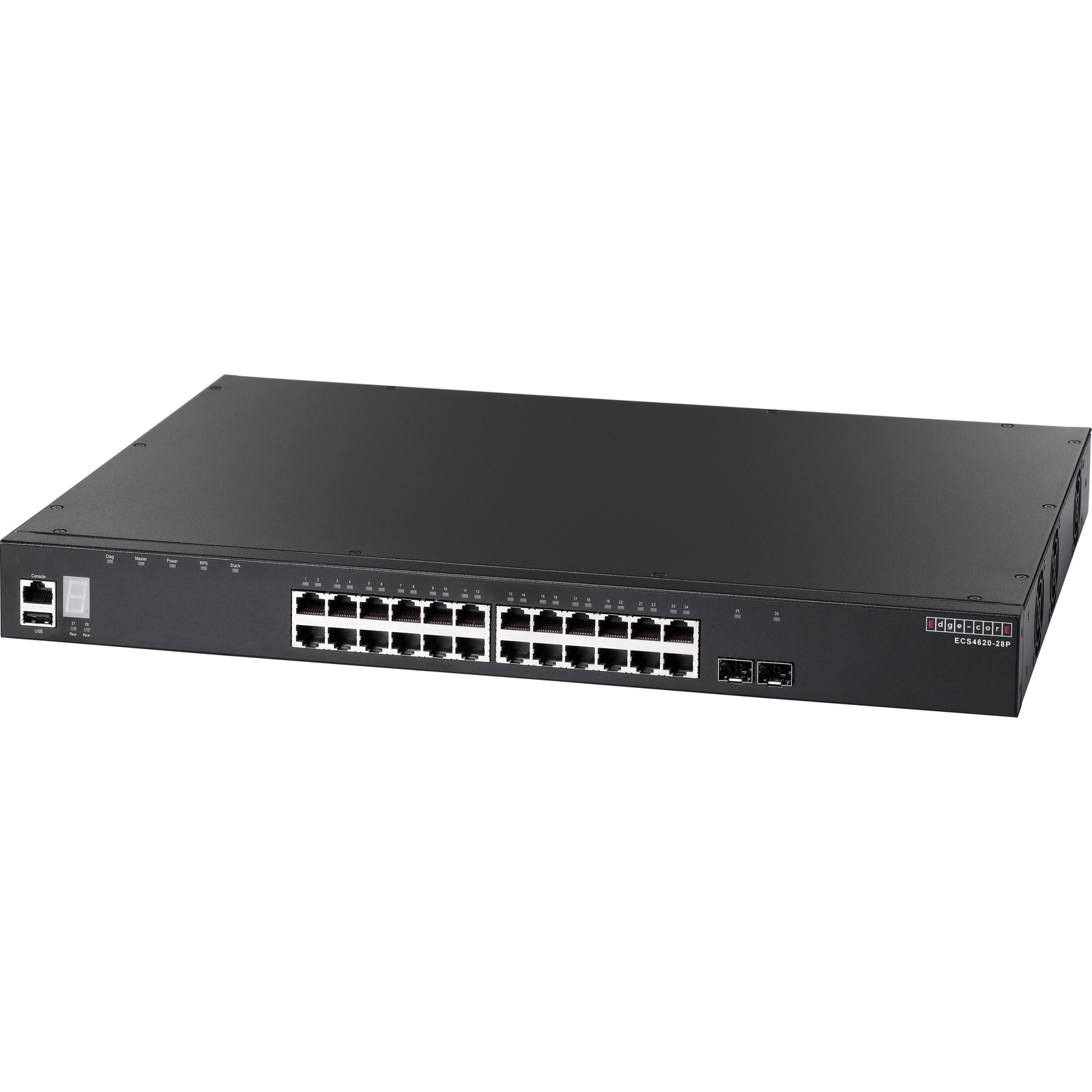 ECS4620-28P EUK - 24 Port 410W PoE+ Gigabit Distribution Layer 3 ...