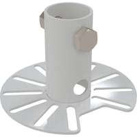 38 mm Pole Adaptor (Multi Slot) 2 Hole 14 mm Cable Entry (Pattern 11) 108 mm White (RAL9016)