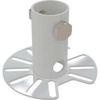 38 mm Pole Adaptor (Multi Slot) 2 Hole 14 mm Cable Entry (Pattern 10) 97 mm White (RAL9016)