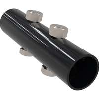 38 mm Internal Pole Coupler 2 Hole Black (RAL9005)