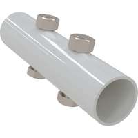 38 mm Internal Pole Coupler 2 Hole White (RAL9016)