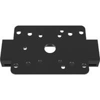 Pole Mount Clamp 160 mm x 125 mm Sq Plate to Suit Domes Black (RAL9005)