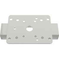 Pole Mount Clamp 160 mm x 125 mm Sq Plate to Suit Domes Off White (RAL9010)