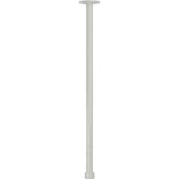 1 m Drop Pole C/W Ceiling Mount Bracket and NPT1.5F Adaptor Top & Side Cable Entry (CCTV White)