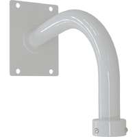 Wall Mount Goose Neck Bracket C/W PTZ GRIP (CCTV White)