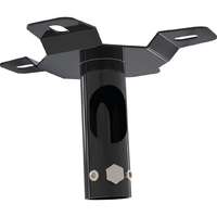 38 mm Top Hat Ceiling Bracket 2 Hole Black (RAL9005)