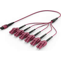 Elevate Base8 OM4 8 Fibre MPO Female to LC Uniboot Fan Out Assembly Method B B2ca 1 m