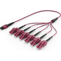 Elevate Base12 OM4 12 Fibre MPO Female to LC Uniboot Fan Out Assembly Method B B2ca 60 m