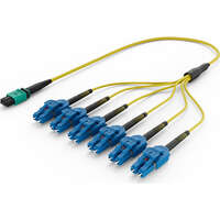 Elevate Base24 OS2 24 Fibre MPO Female to LC Uniboot Fan Out Assembly Method B B2ca 70 m