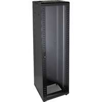Xelan 24U Rack 800x1000 mm Glass (F) Steel (R) B/Panels No/Mgmt Black