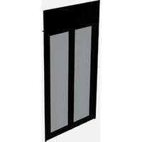 Elevate Aisle Containment Single Aisle Blanking end Plate 42U with Glass Black