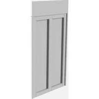 Elevate Aisle Containment Single Aisle Blanking end Plate 52U with Glass White