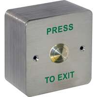 FLUSH STAINLESS STEEL EXIT BUTTON-(PRESS TO EXIT)