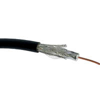 aura Coax Cable MF100  LSZH Eca 75Ohm Black 100Mtr Outer Dia 6.6mm CAI Approved