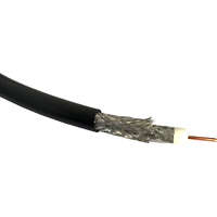 aura Coax Cable RG6 LSZH Eca 75Ohm Black 100Mtr Outer Dia 6.6mm