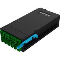 Elevate Medium Density 24F Splice OS2 LC APC + Pigtails Cassette Black