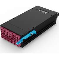 Elevate Medium Density BASE12 - 24 Fibre OM4 LC-MPO Female Cassette Type B Black
