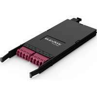 Elevate High Density Base8 - 8 Fibre OM4 LC-MPO Male Cassette Type B Black
