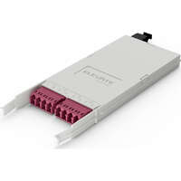 Elevate High Density Base8 - 8 Fibre OM4 LC-MPO Male Cassette Type B White