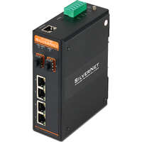 SilverNet 4 Port Series 7 Industrial Managed PoE+ Switch with 2 SFP Ports 120 W PoE Budget