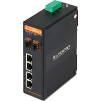 SilverNet 4 Port Series 7 Industrial Unmanaged PoE+ Switch with 2 SFP Ports 120 W PoE Budget