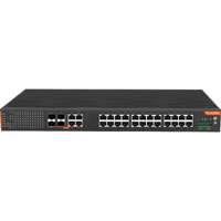 SilverNet 24 Port Series 7 Industrial Managed PoE+ Rack Switch with 4 GE/SFP Combo Ports 720 W PoE Budget